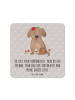 Mr. & Mrs. Panda Tischuntersetzer Hund Dame mit Spruch in Grau Pastell