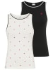 Kangaroos Trägertop in Offwhite+schwarz