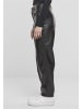Urban Classics Urban Classics Ladies Straight Leg Synthetic Leather Pants in black