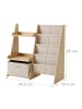 relaxdays Bücherregal in Weiß/ Natur - (B)84,5 x (H)80 x (T)34,5 cm