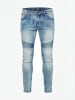 KOROSHI Slim denim biker jeans in blau
