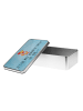 Mr. & Mrs. Panda Aufbewahrungsbox Metall Fuchs Sänger mit Spruch in Eisblau
