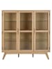 ebuy24 Vitrinenschrank Marte Weiß 140 x 40 cm
