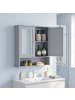 VASAGLE Badezimmerschrank Siren in Grau - (B)56.5 x (H)58.5 x (T)13 cm