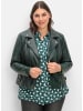 sheego Bikerjacke in tiefgrün