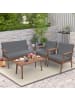 COSTWAY 4-TLG. Gartenmöbel Set in Grau