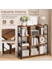 VASAGLE Bücherregal Barnet in Braun-Schwarz - (B)30 x (H)103.1 x (T)100 cm