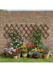 relaxdays 3 x Rankgitter "geflammt" in Braun - (B)45 x (H)270 cm