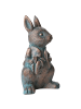 Beliani Gartenfigur TONDON in Braun/Blau - (W) 21 x (H) 37 x (L) 18 cm