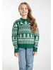 myMo KIDS Mädchen (Kids) Pullover in Grün Weiss