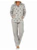 NORMANN Coralfleece Hausanzug Homewear Sternen - 58694 in grau