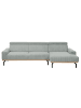58 aufm Kessel SOFA mit Longchair rechts Katrien Cordstoff silber