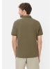 Camel Active Poloshirt mit Reißverschluss in Olivgrün