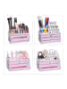 relaxdays 2x Make Up Organizer in Transparent/ Pink