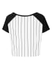 Urban Classics Urban Classics Damen Ladies Cropped Baseball Tee in wht/blk
