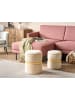 Beliani 2er-Set Pouf MEDFORD in Beige