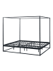 en.casa Himmelbett Kristianstad in Schwarz (B)180cm (L)200cm