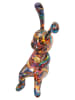 Mauro Ferretti Mehrfarbige, hasenförmige Kunstharzskulptur, 21,5 x 10 x 22 cm
