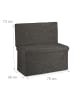 relaxdays Faltbarer Sitzhocker in Braun - (B)76 x (H)73 x(T)38 cm