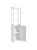 Beliani Badezimmerschrank FUTALEUFU in Weiß - (W) 40 x (H) 160 x (L) 32 cm