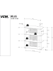 VCM  Hifi Möbel Rack Alu Glas Phono Bilus in Schwarzglas