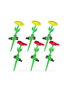 relaxdays 6x Sprinkler Blume in Rot/ Gelb