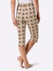 WITT WEIDEN Capri-Hose in camel-schoko-bedruckt