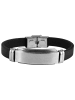 Adeliás Herren Armband aus Leder 21,5 cm in schwarz