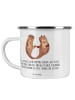 Mr. & Mrs. Panda Tasse 4. Hochzeitstag Seidenhochzeit mit Spruch in Transparent