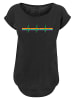 F4NT4STIC T-Shirt Pink Floyd Prism Heartbeat Rainbow Regenbogen in schwarz