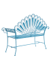 Beliani Gartenbank PAVIA in Blau - (W) 146 x (H) 107 x (L) 50 cm