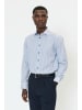 Matinique Langarm - Hemd MAmarc Gerade Passform in Chambray Blue