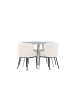 ebuy24 Essgruppe Plaza (5-teilig) Grau 100 x 100 cm