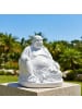 relaxdays Buddha Figur in Weiß - (H)45 cm