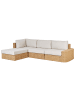 Beliani 3-tlg Sitzgruppe OLIVERI in /Beige rechtsseitig
