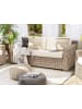 Beliani Gartensofa ARDEA in Naturfarben/Beige/Weiß - (W) 194 x (H) 70 x (L) 90 cm