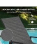 COSTWAY Sonnenliege Polyrattan in Schwarz