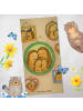 Mr. & Mrs. Panda Saunahandtuch Igel Familie Design ohne Spruch in Blau Pastell