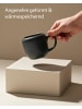 Cosumy Kaffeetassen Set 350 ml, 4er Set, handglasiert, Steingut