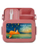 Mr. & Mrs. Panda MEPAL Bentobox Fuchs Sterne Design mit Spruch in Rot Pastell