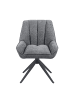 DUBI Möbel 2er-Set: Drehstuhl Mika-Zoe in Grau - (B)60 x (H)88 x  (T)68 cm