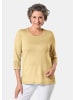 GOLDNER Leichter Ajour-Pullover mit Rollkante in pastellgelb