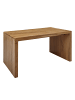 KADIMA DESIGN Schreibtisch TEKO: Massivholz Sheesham, Stauraum, stabil in Beige