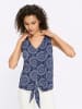Heine Shirttop in marine-ecru-bedruckt