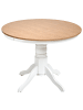 Beliani Esszimmertisch AKRON in Braun/Weiß - (W) 100 x (H) 76 x (L) 100 cm