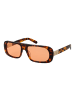 GCDS Unisex Sonnenbrille Rechtwinklig Mehrfarbig