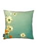 Juniqe Kissen "Daisy" in Blau & Orange