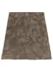 KADIMA DESIGN Hochflor Teppich Shaggy waschbar Unifarben Schlafzimmer in Taupe