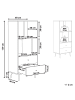Beliani Bücherregal RICHMOND in Braun/Weiß - (W) 60 x (H) 139 x (L) 40 cm
