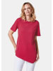 GOLDNER Zipfelshirt mit asymmetrischem Saum in rot